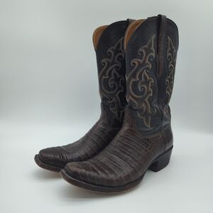 VINTAGE Black Jack Exotic Crocodilian Leather Western Boots Men’s 10.5D